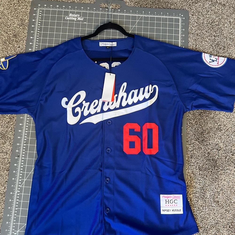 Blue Crenshaw Baseball Jersey